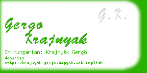 gergo krajnyak business card